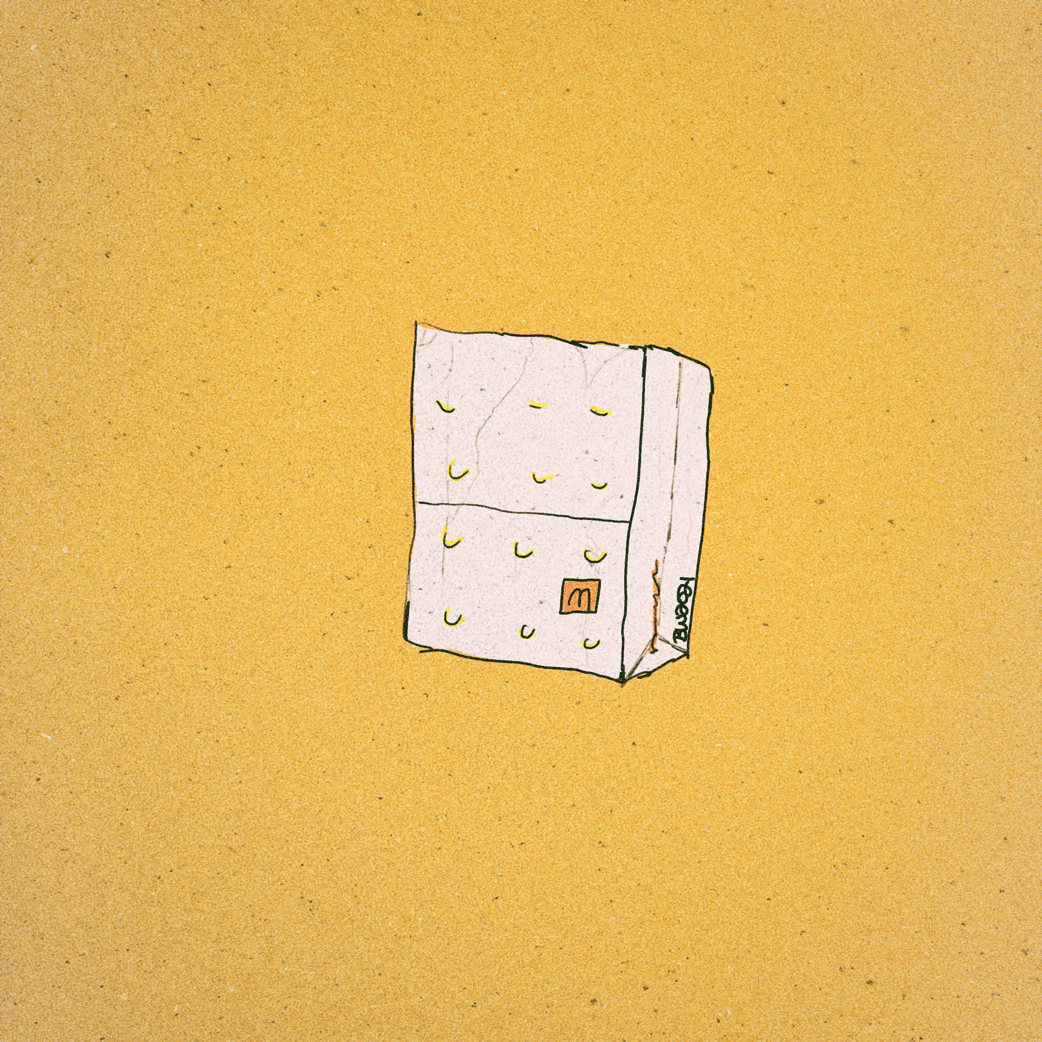 digital drawing of paper bag